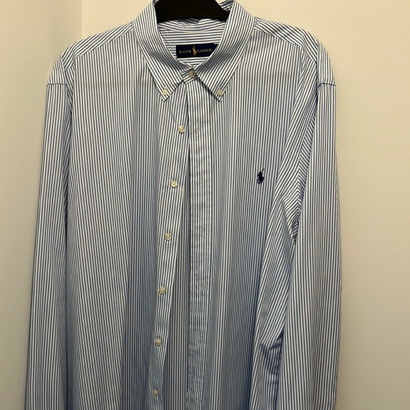 Vertical striped Polo by Ralph Lauren button down shirt. Size XXL. - Picture 1 of 3